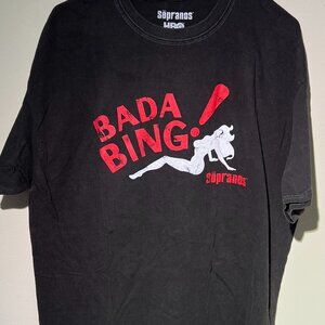 NWOT Sopranos Bada Bing! Graphic Tee T-Shirt Sz L